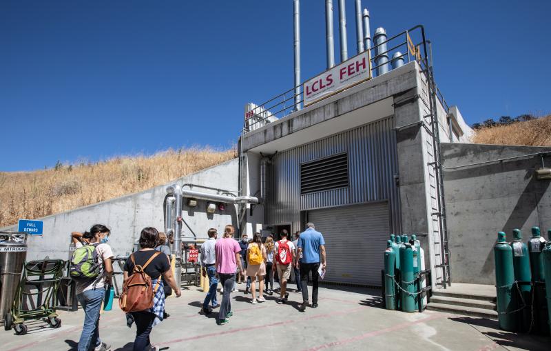 Public tour group at LCLS Far Experimental Hall