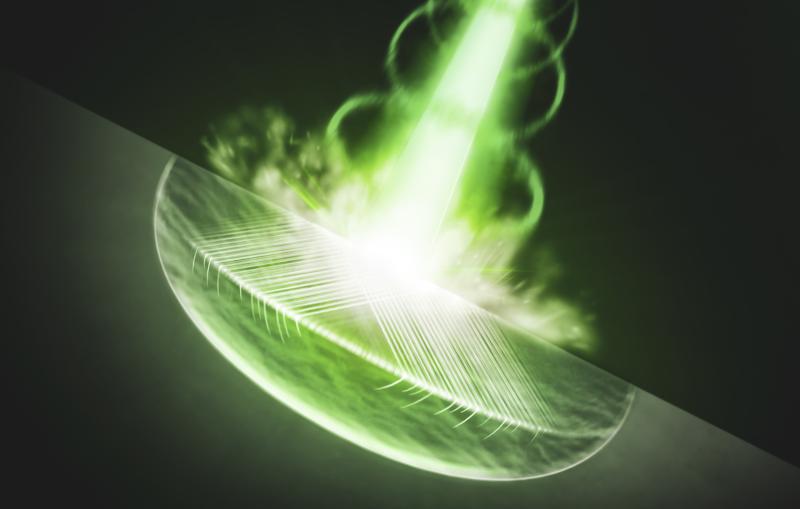 Shocking a diamond with a high-power laser produced defects that propagated faster than the speed of sound. 