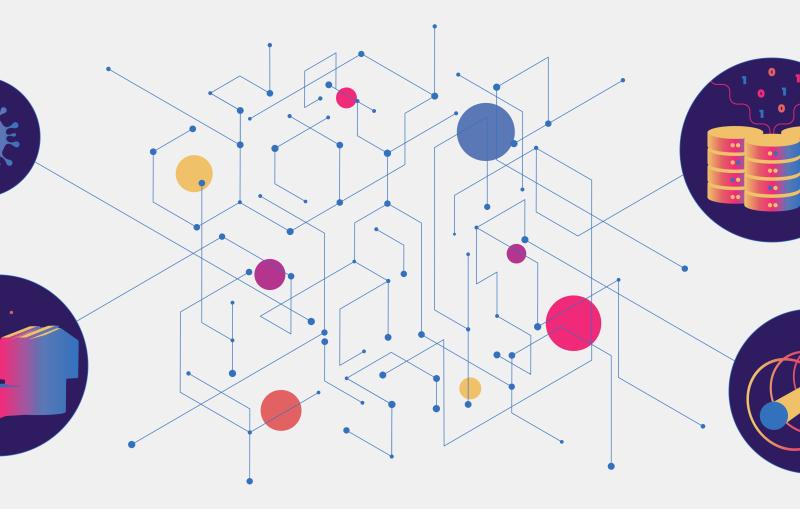 Graphic of AI in several science areas