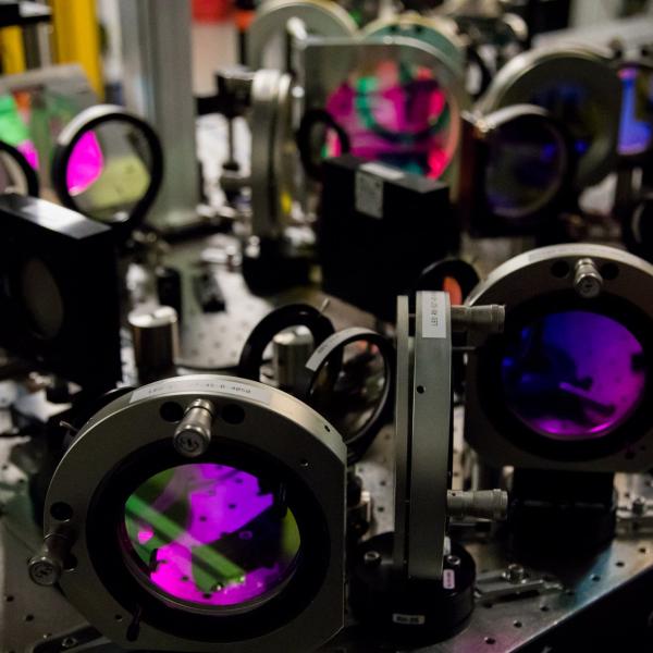 Highly reflective mirrors and telescope lenses in the Matter in Extreme Conditions optical laser system 
