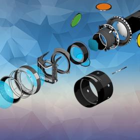 Diagram of Legacy Survey of Space and Time (LSST) camera lenses and filters